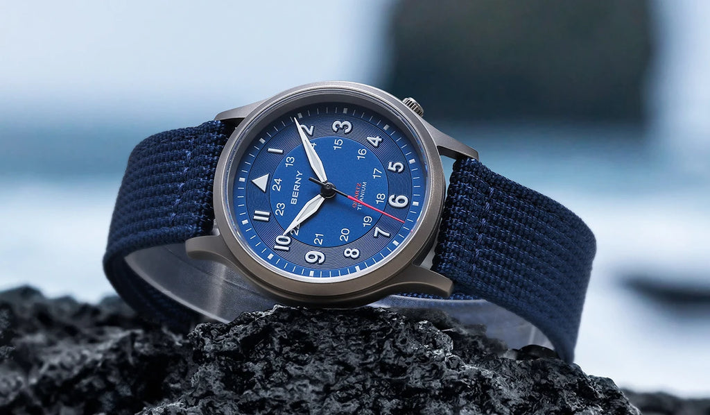 BERNY Titanium Watches for Men Super Luminous Sapphire Field Men's Watch Outdoor Quartz Wristwatch Lightweight 5ATM