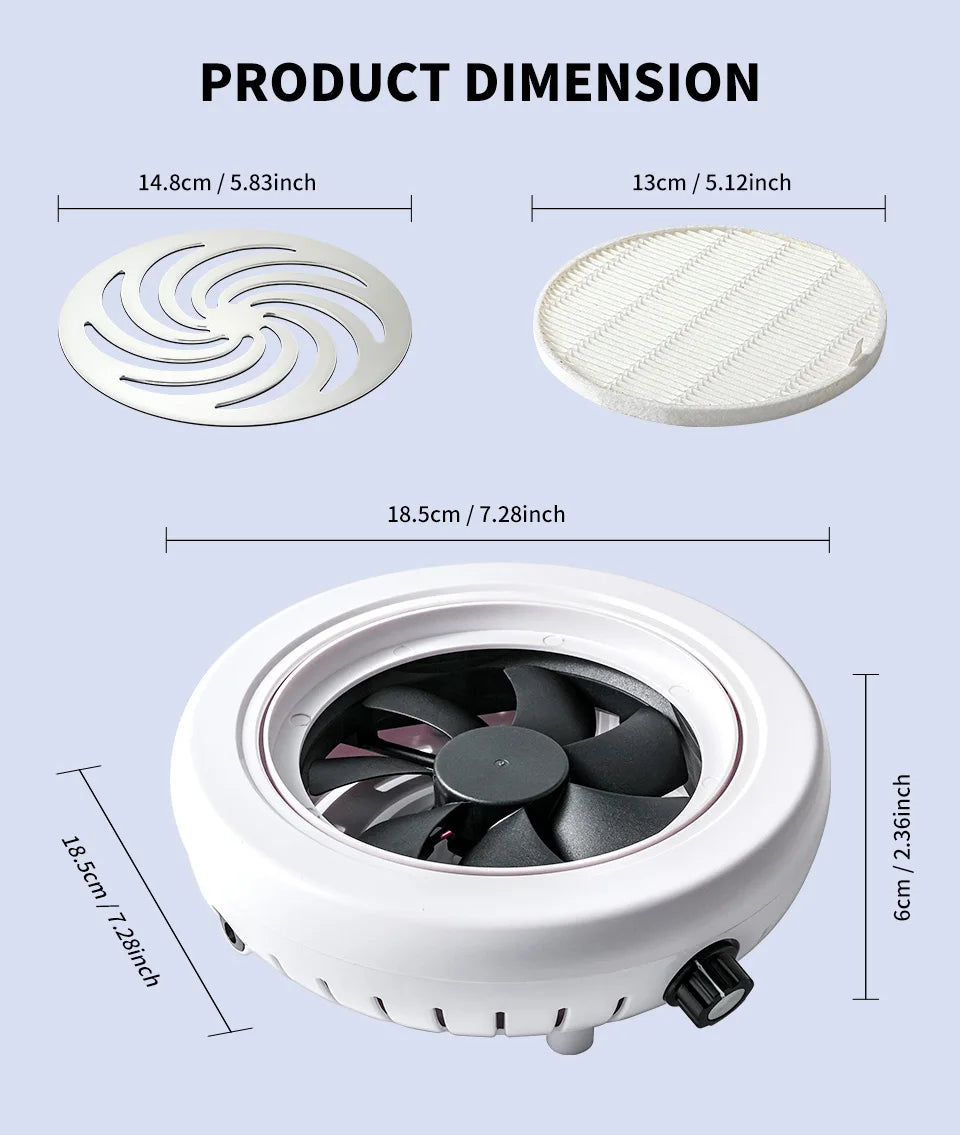 45000 RPM Super Suction Nail Dust Collector Powerful Nails Dust Extractor Nail Art Manicure Fan Vacuum Cleaner And Filter