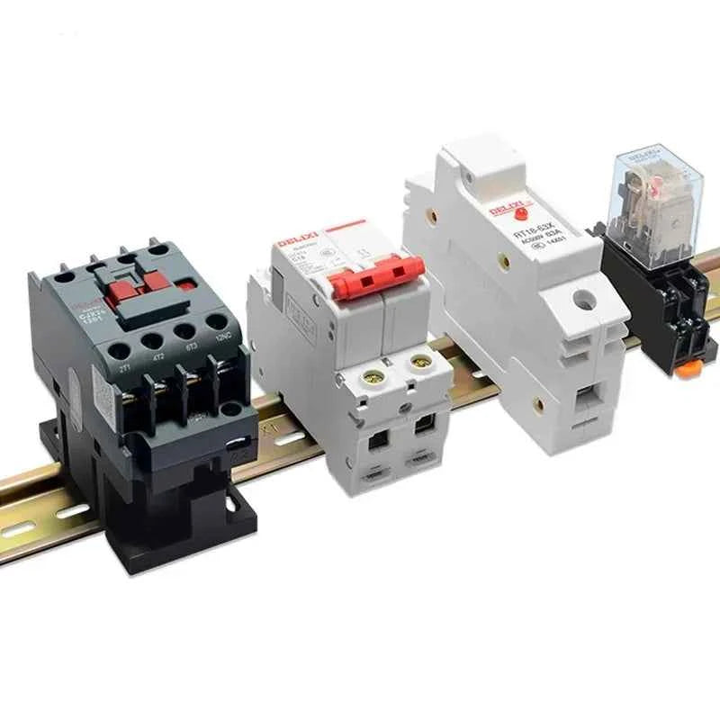 Universal Type C45 DIN Rail Terminal Blocks Relay Contactor  AC Contactor Lead Guide Rail Way 35mm wide 7.5mm high