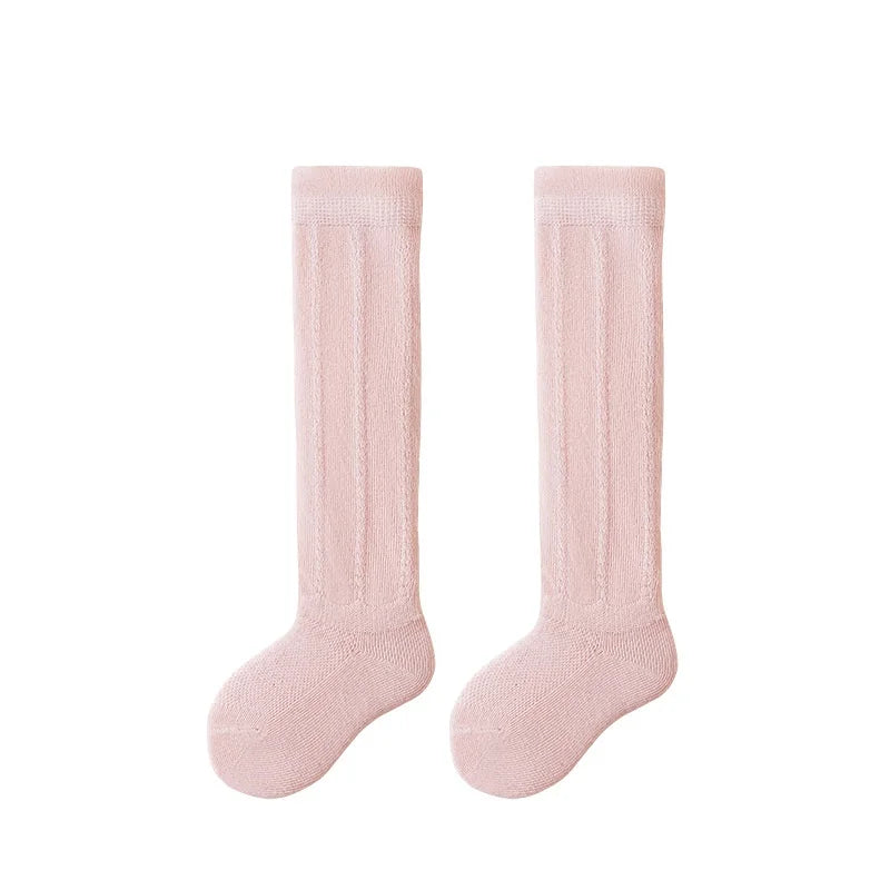 Baby Hollow Out Long Socks Breathable Mesh Cotton Boneless Knee High Sock Summer Thin Newborn Socks For Girls Boys 0-2Years Old