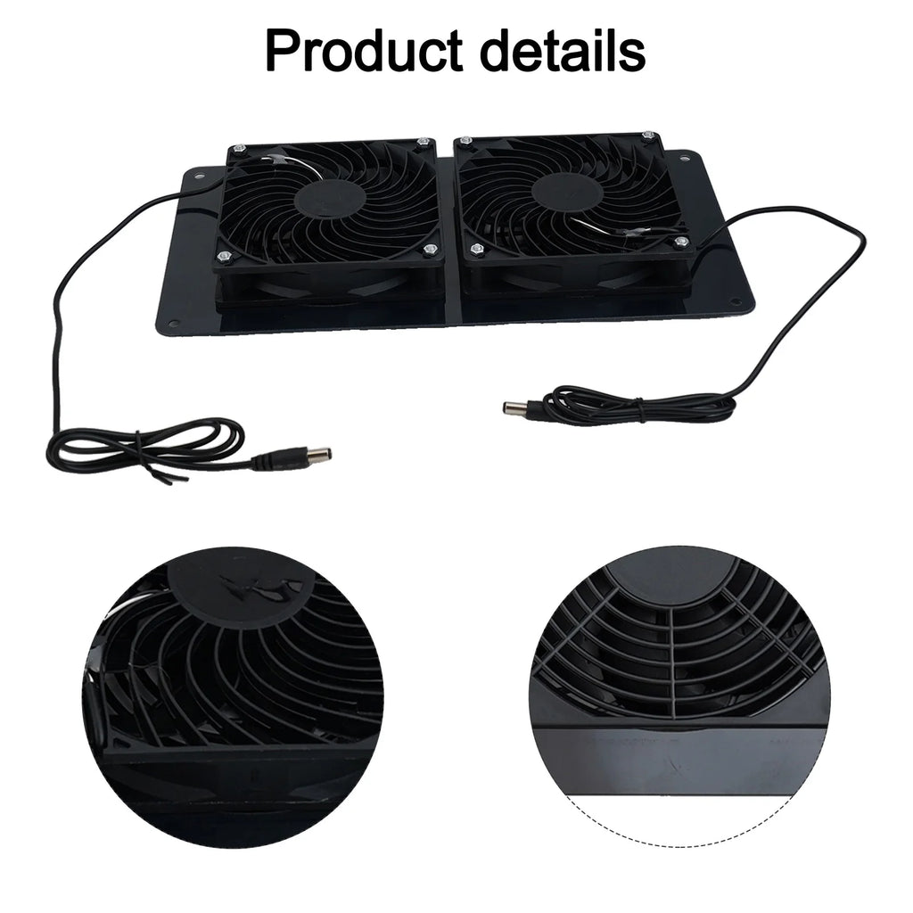 Cooling W Solar Panel Fan Outdoor Solar Exhaust Fan RV W Solar Panel Durability Greenhouses Exterior Laminated Chicken Coops
