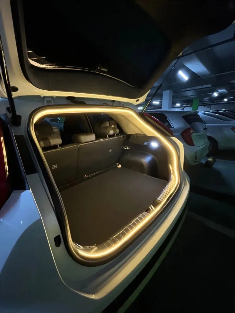 Car Trunk LED Strip Lights for The Interior Decoration of The Vehicle, Featuring Neon Lights and DIY Ambient Light Strips