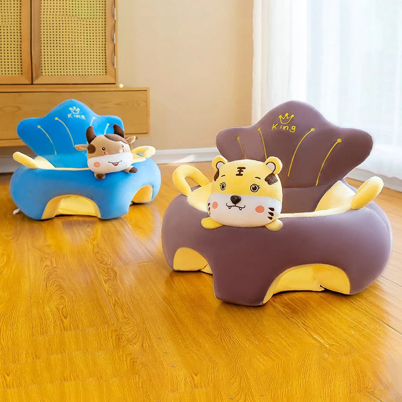 Baby Sofa Support Seat Cover Plush Chair Learn To Sit Comfortable Cartoon Toddler Nest Puff Wash No Stuffing Cradle
