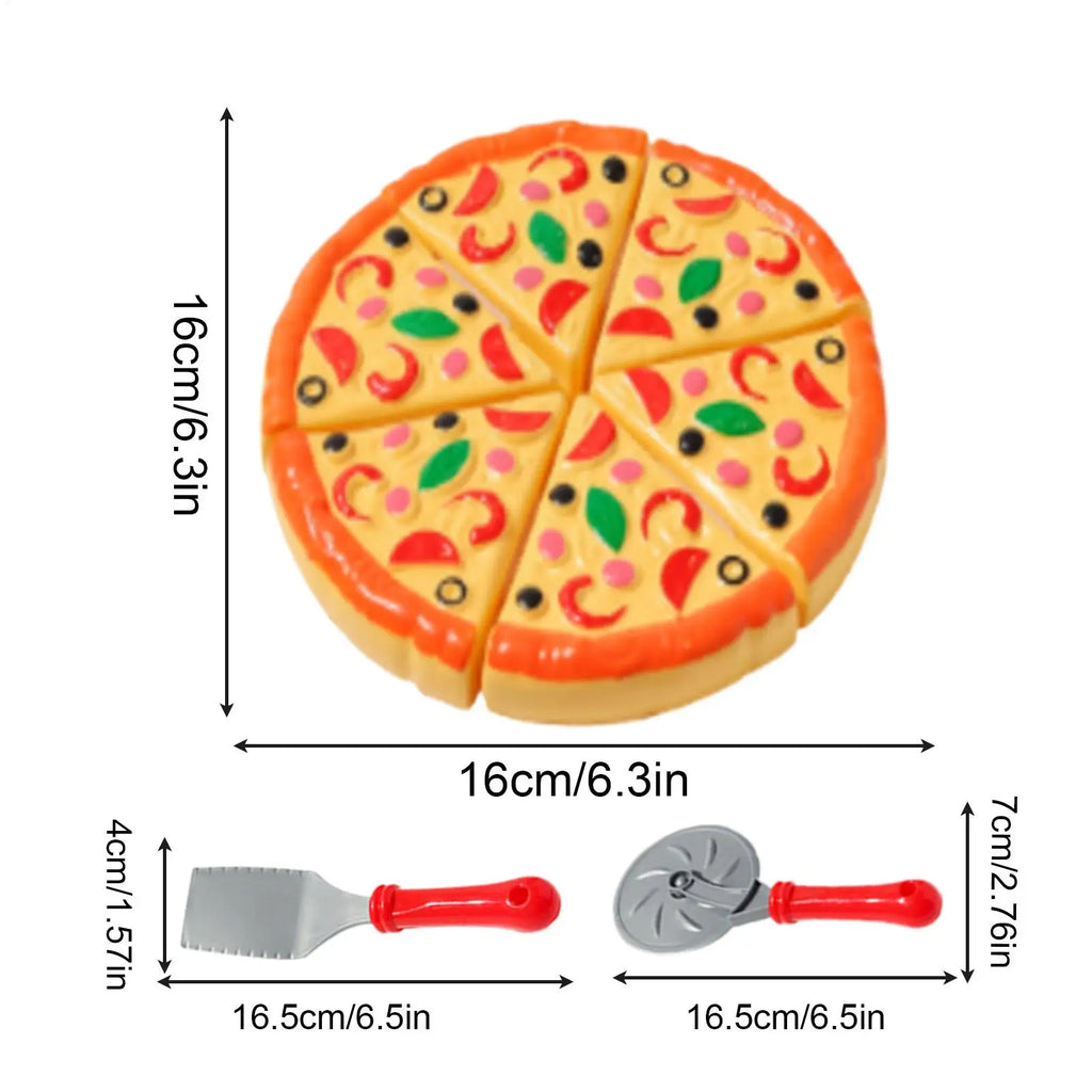 Kids Pizza Cutting Toy Simulation Plastic Pizza Dinette Child Toy Kitchen Pretend Play Food Cooking Kitchen Toys For Kids