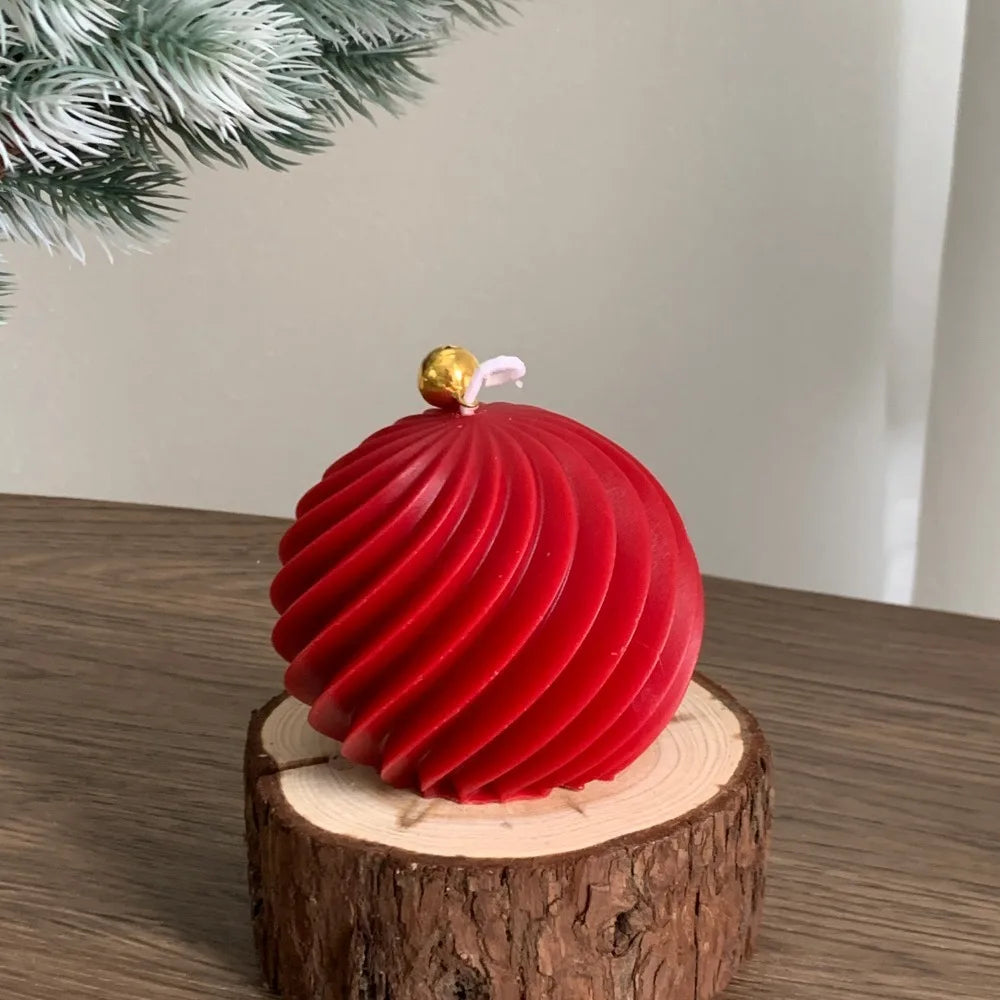 1-21pcs Rotate Ball Silicone Candle Mold Golden Bell DIY Resin Plaster Making Kit Handmade Christmas Souvenirs Winter Home Decor