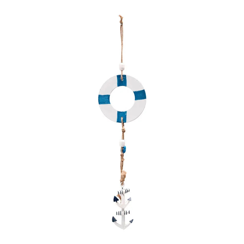 Mediterranean Style Decorative Pendant Home Background Wall Mounted Lighthouse Sailboat Wooden Crafts