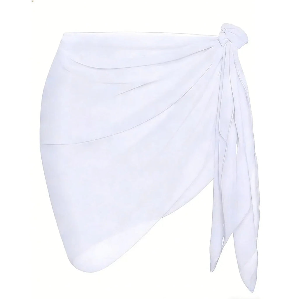 Summer Vacation Bikini Beach Skirt Women Beach Swimming Chiffon Skirt Lightweight Scarf Beach Swimsuit Hoodie Strap Design Sexy