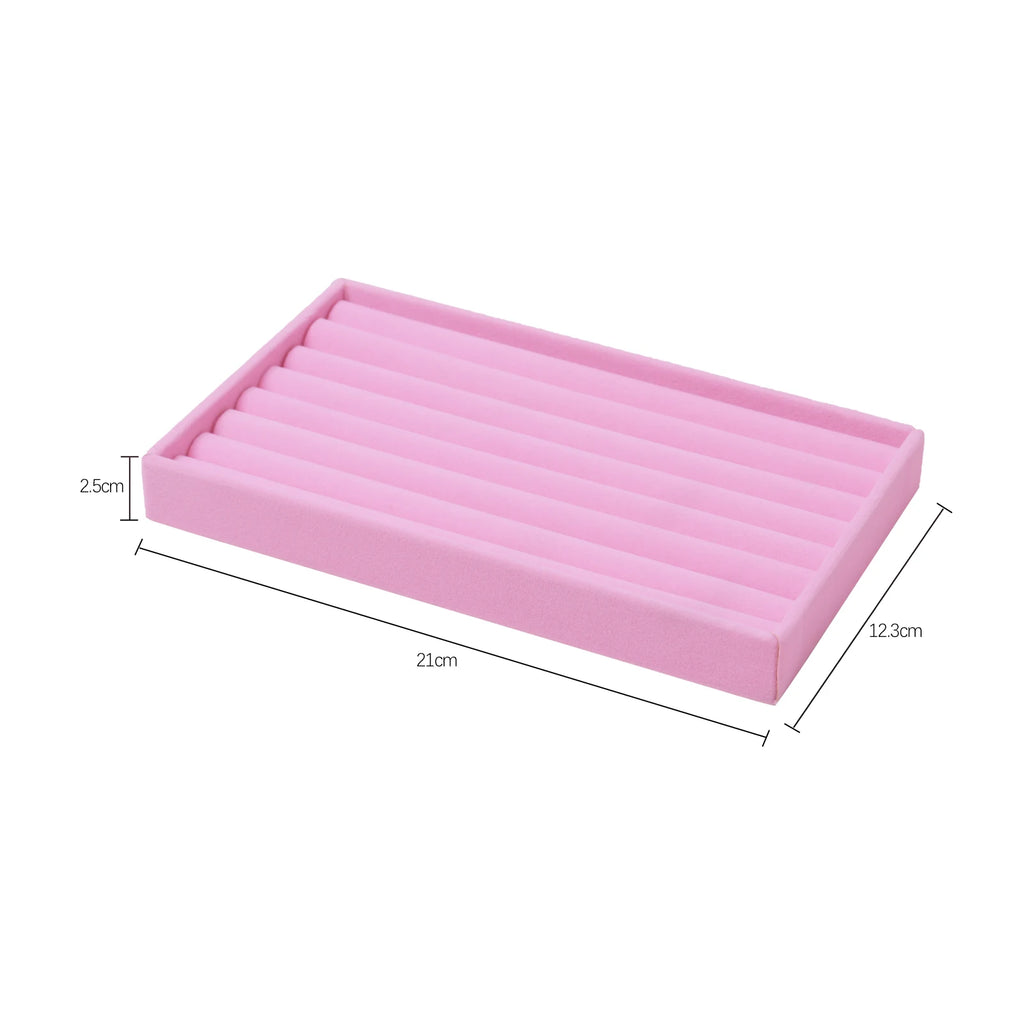 Velvet Jewelry Box Organizer DIY Earring Necklace Ring Jewelry Display Tray Portable Storage Box Jewelry Organizer Display Case