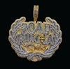RB GEMS Women's Yellow Gold Lab Grown Moissanite Diamond Pendant Rose Gold Two Tones Clasp Custom Name Letter GIA Certified