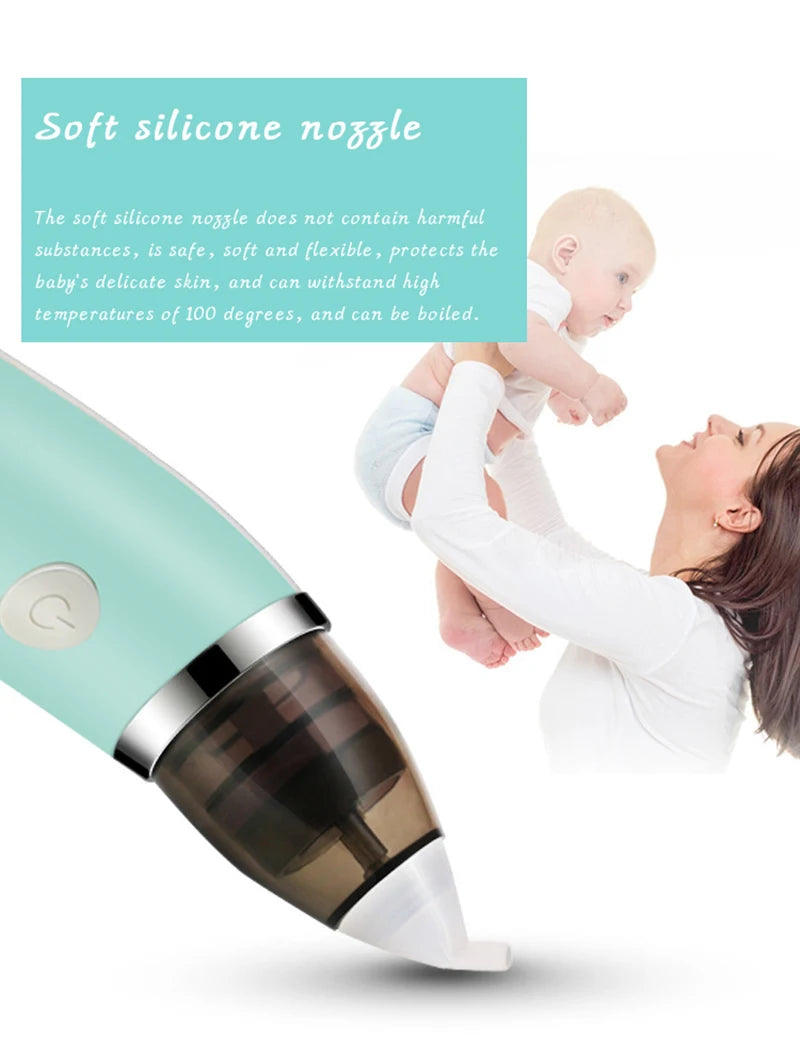 New Electric Baby Nasal Aspirator Electric Nose Cleaner Sniffling Equipment Safe Hygienic Nose Snot Cleaner For Newborns