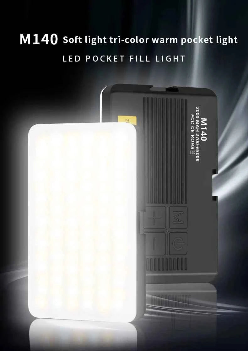 Rechargeable LED fill light 3 color temperature modes portable pocket light For cell phones laptops makeup youtube selfie videos