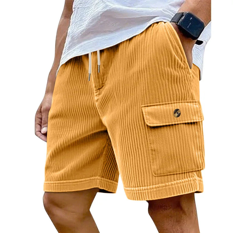 American Men's Heavy Loose Four Seasons Hip Hop Casual Sports Running Corduroy Tooling Shorts