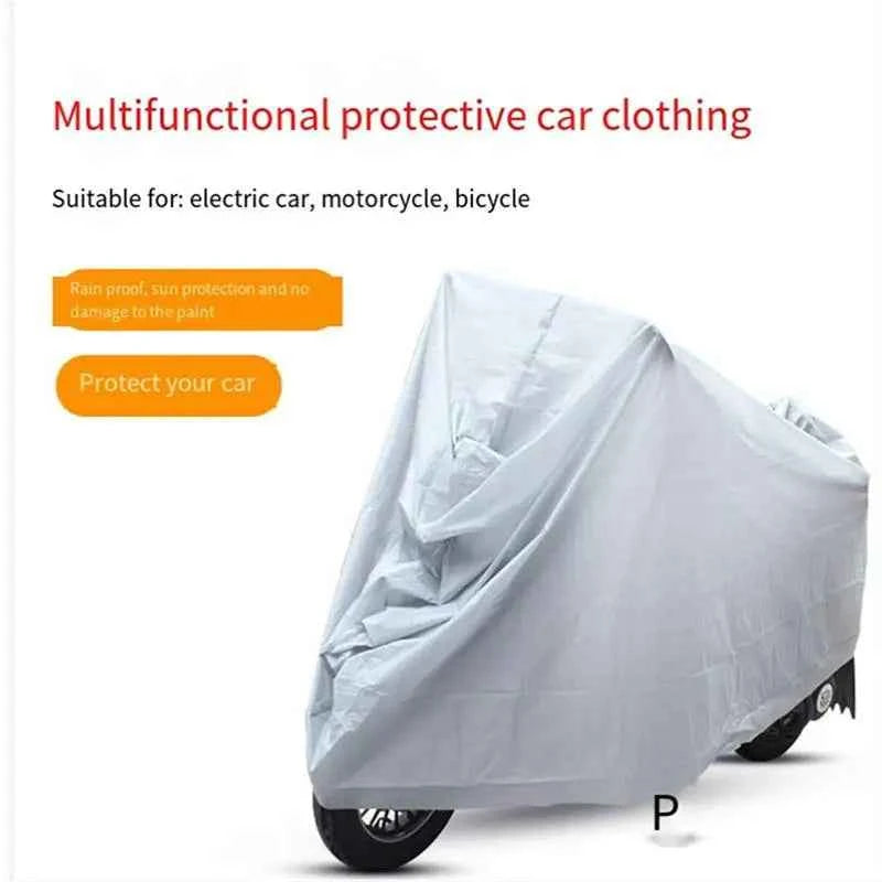 S M L XL Silver Rainproof Car Cover for Bicycle Motorcycle Outdoor Electric Vehicle Sunscreen Protection Accessories