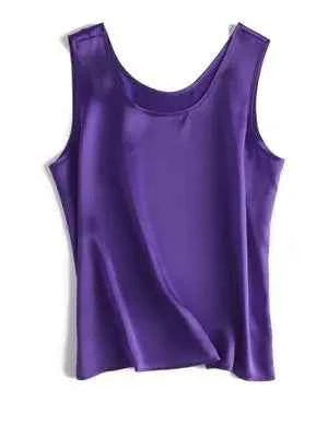 SuyaDream. Women Basic Cozy Tanks, 100%Real Silk, O neck Sleeveless Chic T Shirt, 2025 Solid Summer Vests, White, Pink, Beige