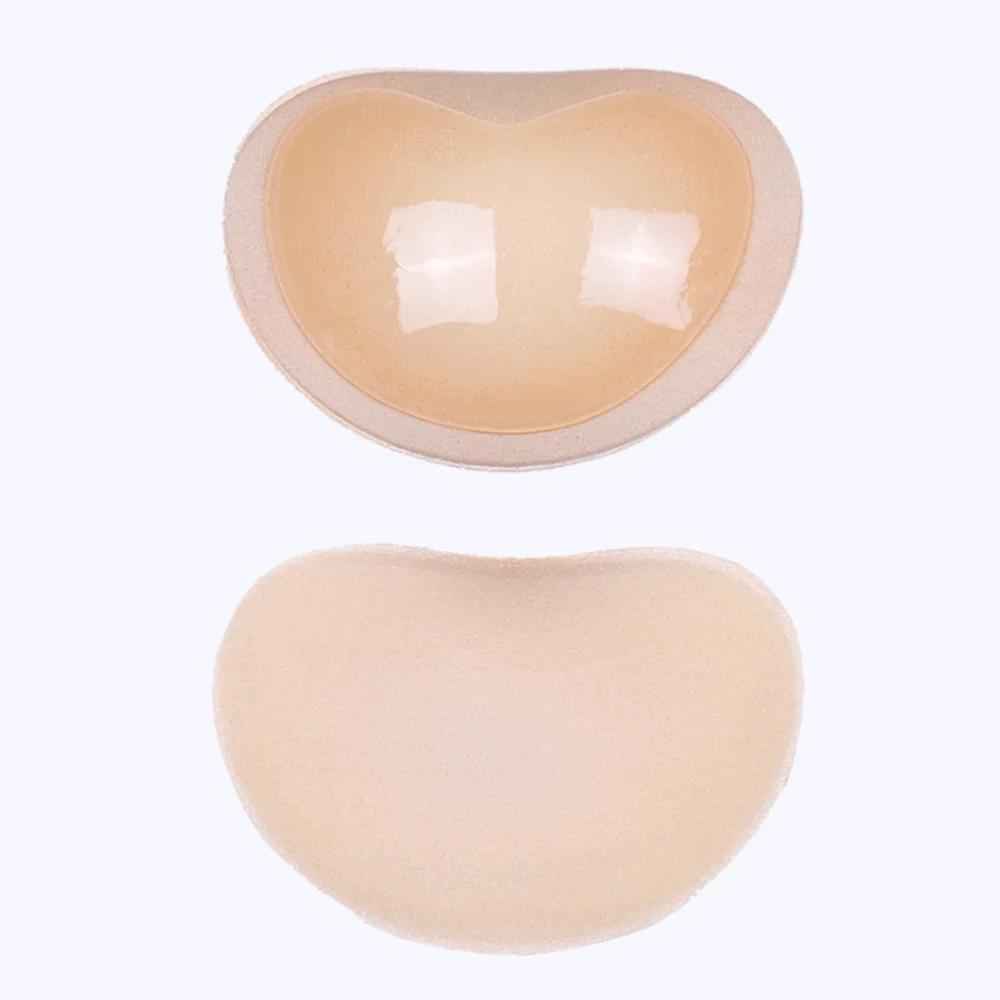 1Pair Chest Push Up Sticky Bra Thicker Sponge Bra Pad Breast Lift Up Enhancer Silicone Removeable Inserts Swimsuit Invisible Bra