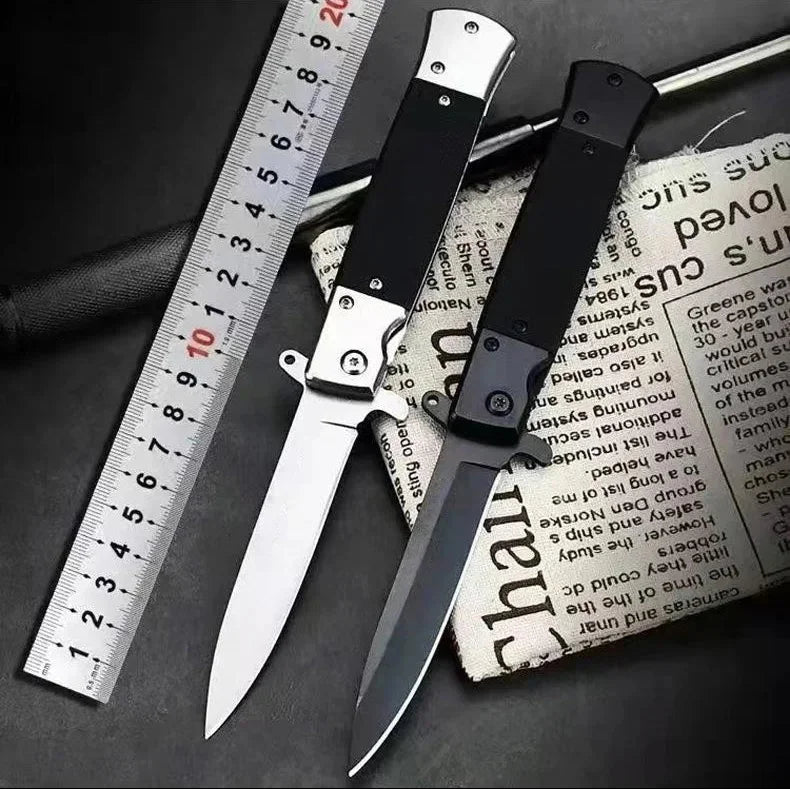 Portable sharp folding knife for outdoor use, stainless steel high-hardness tactical knife for the wild, self-defense knife