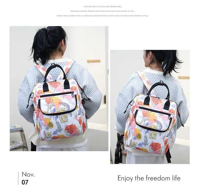 IYEAL Fashion Baby Nappy Bag Cute Animal Pattern Mommy Bag Multi Functional Large Capacity Diaper Bags for Babies Nursing Bags
