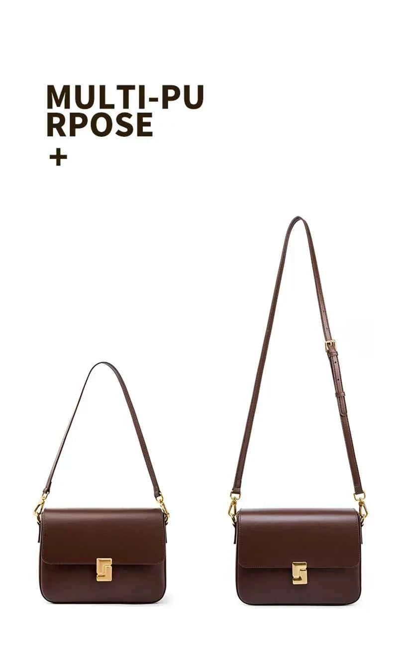 100% Genuine Leather Women's Shoulder Bag High Quality Luxury Designer Crossbody Bags Fashion Cowhide Female Handbags