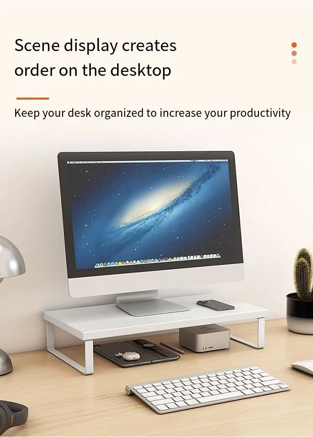 Multiple sizes desktop computer with elevated laptop display elevated dormitory desktop storage office screen base bracket