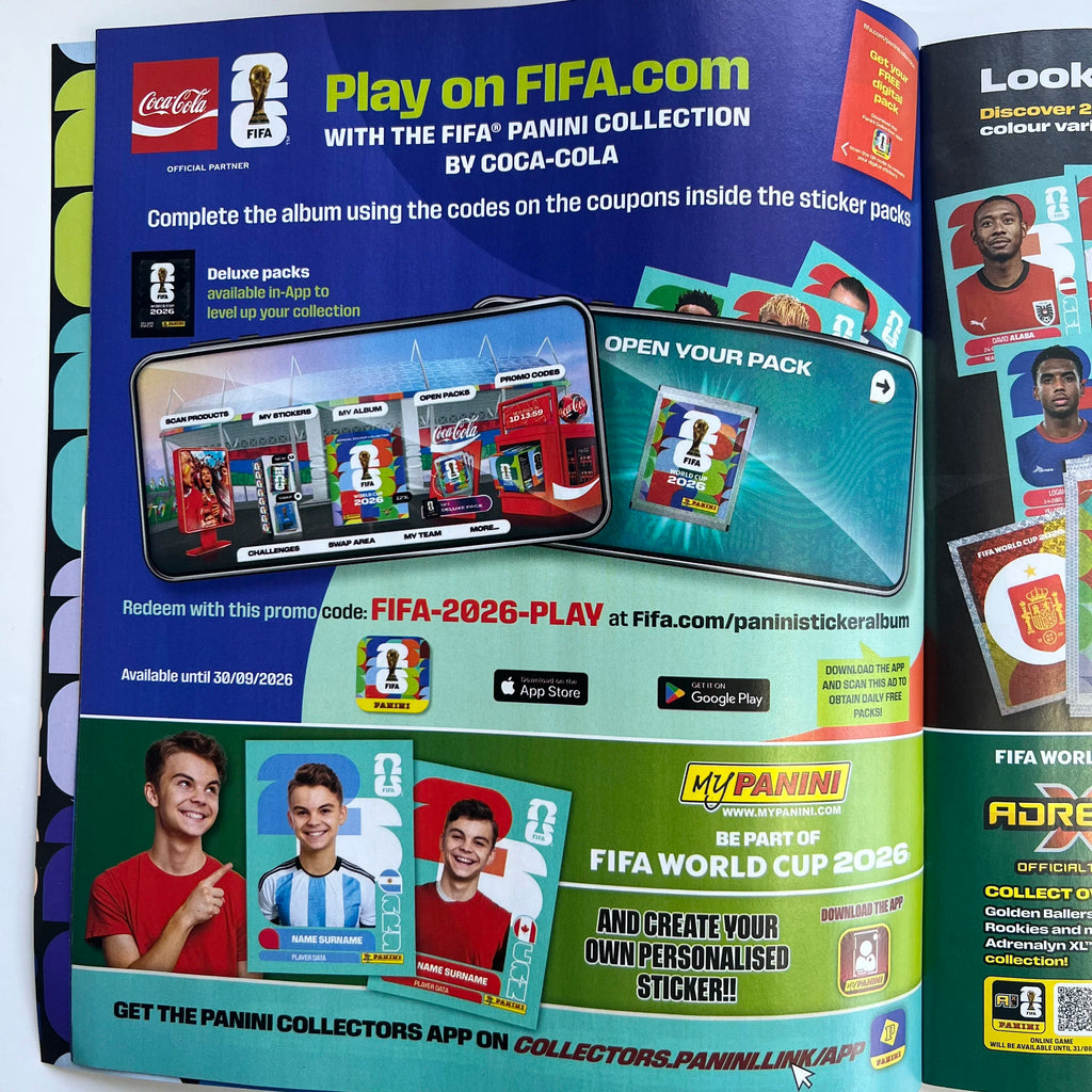 Genuine Panini FIFA 2026 Official Licensed Sticker Collection Full Box with Packs for Soccer Fans Album Stickers Collectors