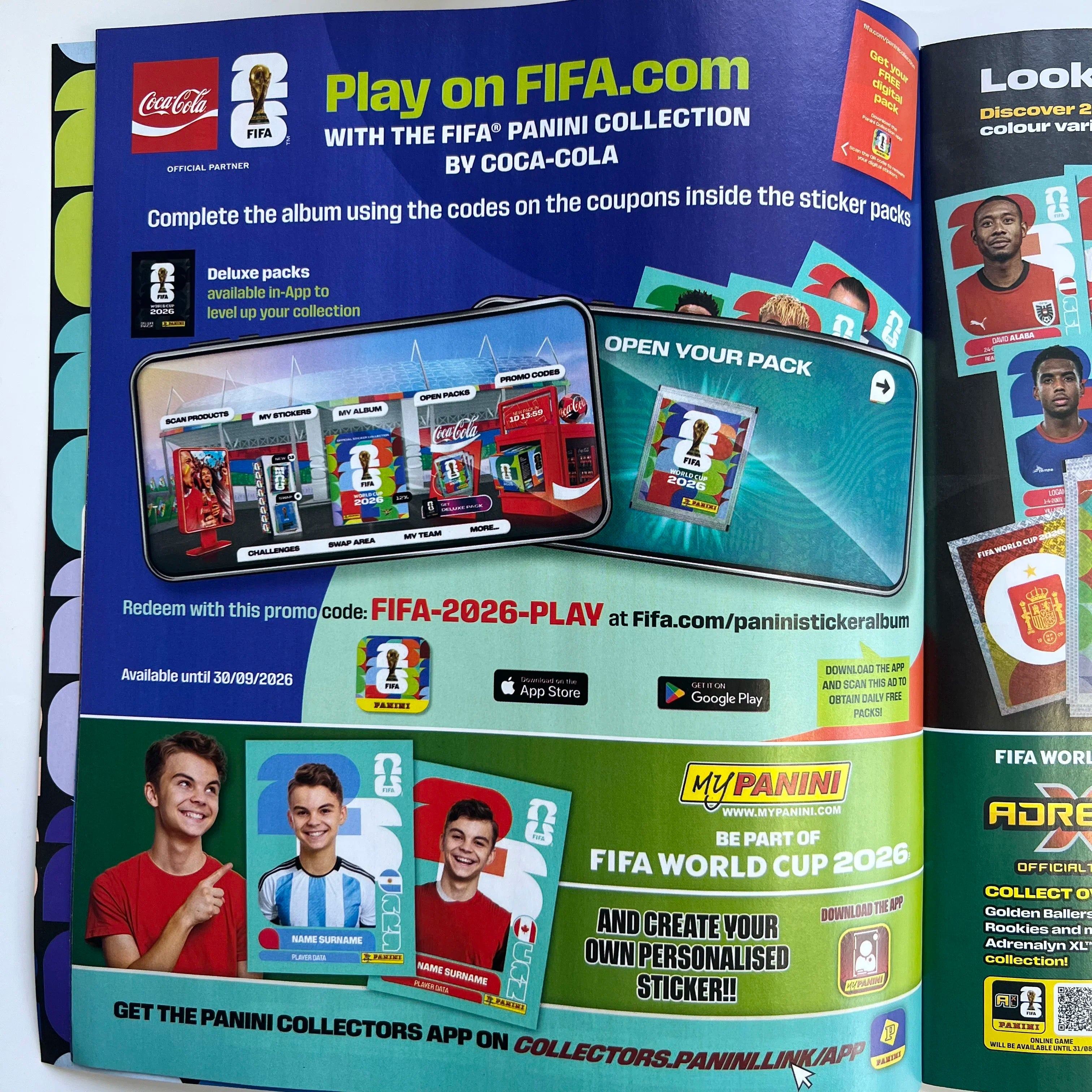 Genuine Panini FIFA 2026 Official Licensed Sticker Collection Full Box with Packs for Soccer Fans Album Stickers Collectors