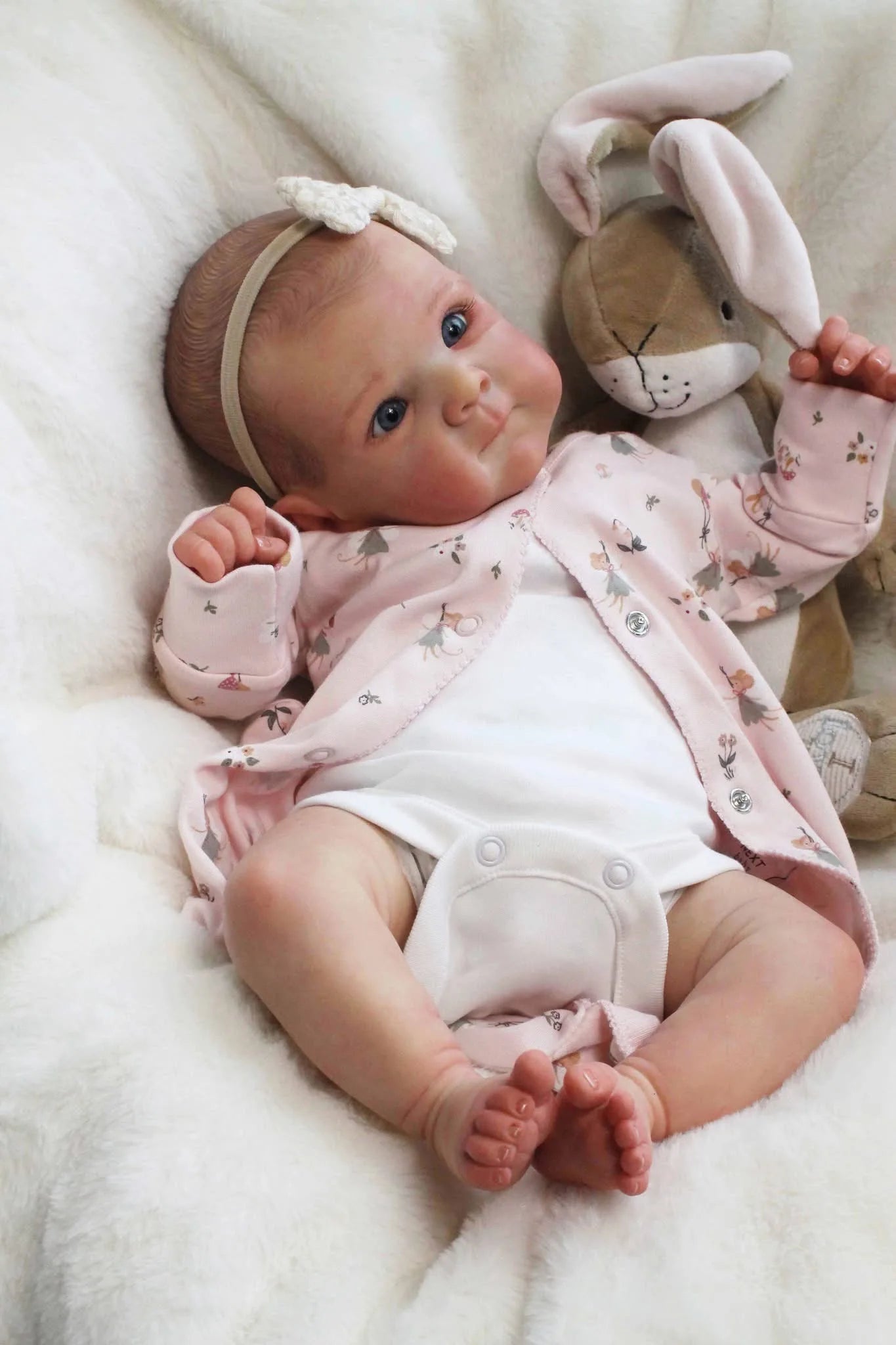 NPK 19-inch Full Vinyl Bettie Newborn Doll - Lifelike Soft Touch Reborn Baby Girl Body Realistic Collectible Toy for Ages 14+