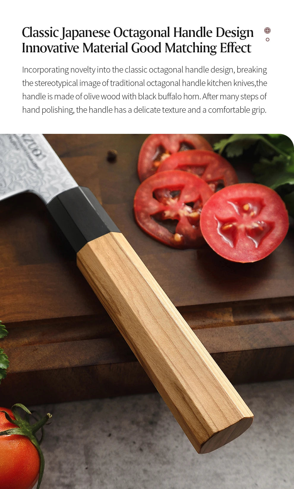 XINZUO 7'' Nakiri Knife Damascus Knife Genuine Vegetable Chopper High Quality Olive Handle Kitchen Novel Kitchen Accessories