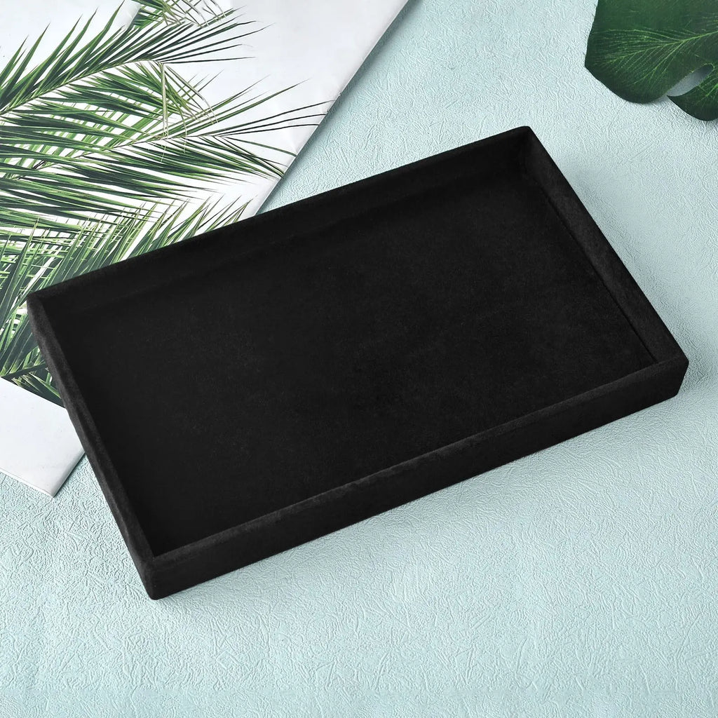 Velvet Jewelry Box Organizer DIY Earring Necklace Ring Jewelry Display Tray Portable Storage Box Jewelry Organizer Display Case