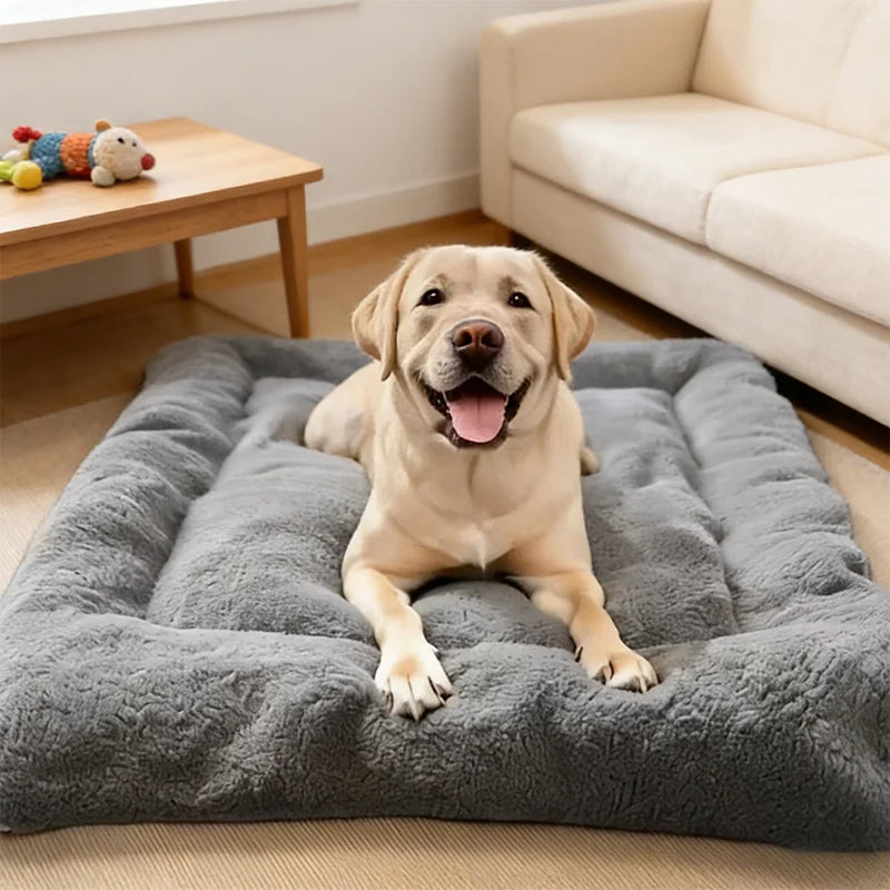 120*60cm Large Plush Dog Bed Sofa Thickened Super Soft Polyester Pet Mat Dog Crate Mat Bed For Small Medium Large Dog Bed