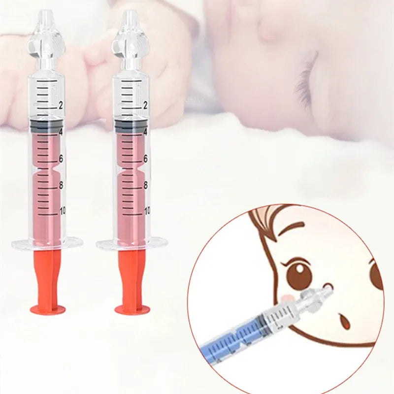 10ML Baby Nasal Aspirator Syringe Baby Nose Cleaner Rhinitis Nasal Washer Irrigator Needle Baby Nose Washing for Children