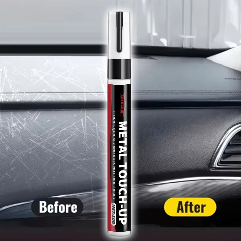 Car Paint Repair Pen, Professional-Grade Car Interior Paint Repair Pen - Black Plastic Scratch Repair Pen, Suitable for Steering Wheel, Dashboard, and Plastic Surfaces - Car Maintenance, Interior Restoration, Dashboard Refurb