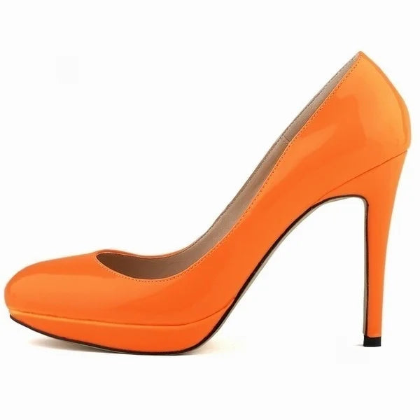 New 2026 Women Stilettos Platfrom Pumps Sexy 11cm Round Toe High Heels Shallow Elegant Lady Office Party Wedding Shoes Big Size
