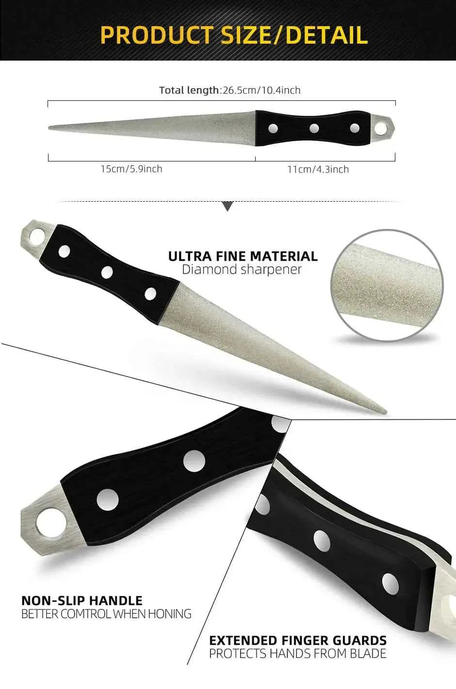 Whetstone Stone Diamond Knife Sharpener Knife Sharpening Curved Surface for Knife Scissors Honing Bar Kitchen Grinding Tool