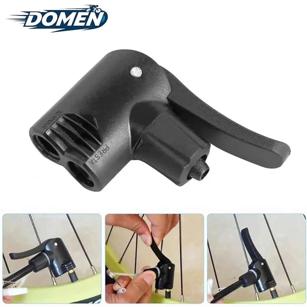 DOMEN Bicycle Air Pump Conversion Clip 2 In 1 Fast Conversion Head Clip Type Nozzle Car Tire Valve Pump Nozzle Adapter