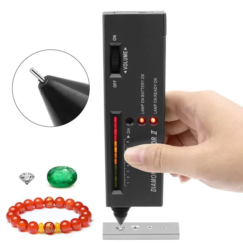 Portable Diamond Tester & Gemstone Selector – Moissanite/Ruby/Sapphire/Gold Purity Analyzer Jewelry Testing Pen Tool