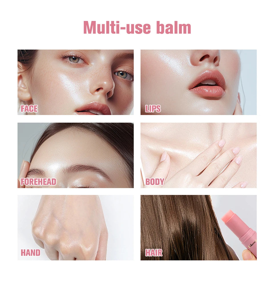 Pink Hydrating Stick Deep Hydrating Facial Skin Multi-functional Long-lasting Brightening Smooth Wrinkle Stick Skin Care Makeup