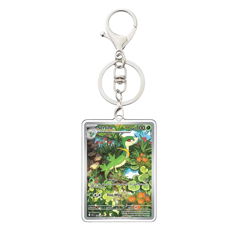 Pokemon PTCG Acrylic Keychain English Version Sv11B W Sar Bwr Reshiram Zekrom Victini N Acrylic Card Keychain Pendant 3.4X5.2Cm
