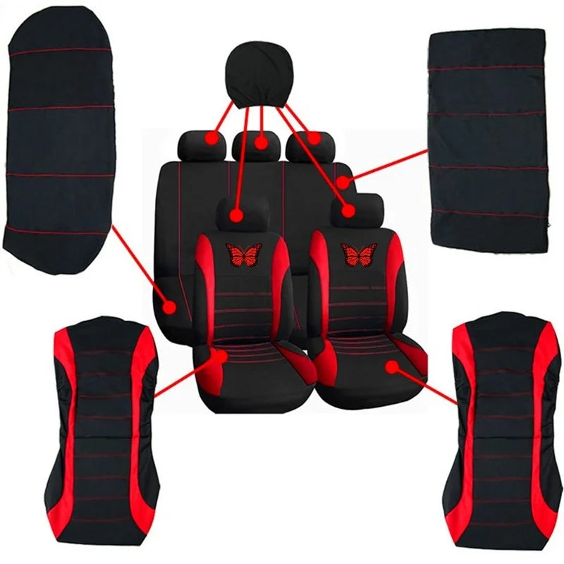 Vlinder Auto Stoelhoezen Universele Auto Seat Cover Autostoel Bescherming Covers Vrouwen Auto-interieur Accessoires (9 Kleuren)