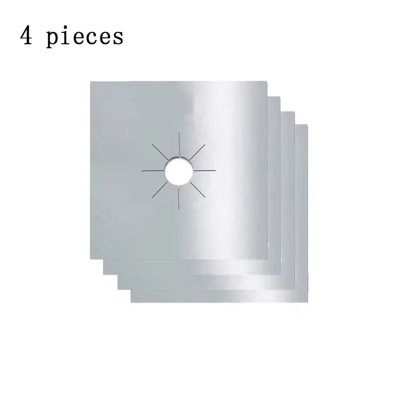 4PCS 8PCS Barbecue Stove Protective Cover 27cm Gas Stove Surface Protective Pad Kitchen Cleaning Accessories