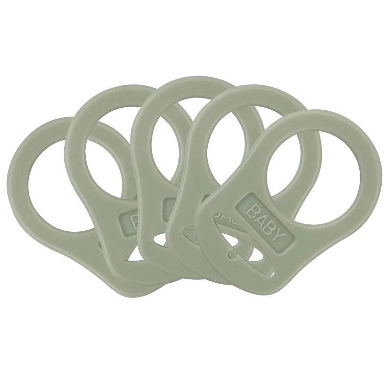 5Pcs Multi Colors Silicone Baby Dummy Pacifier Holder Clip Adapter for MAM Rings New