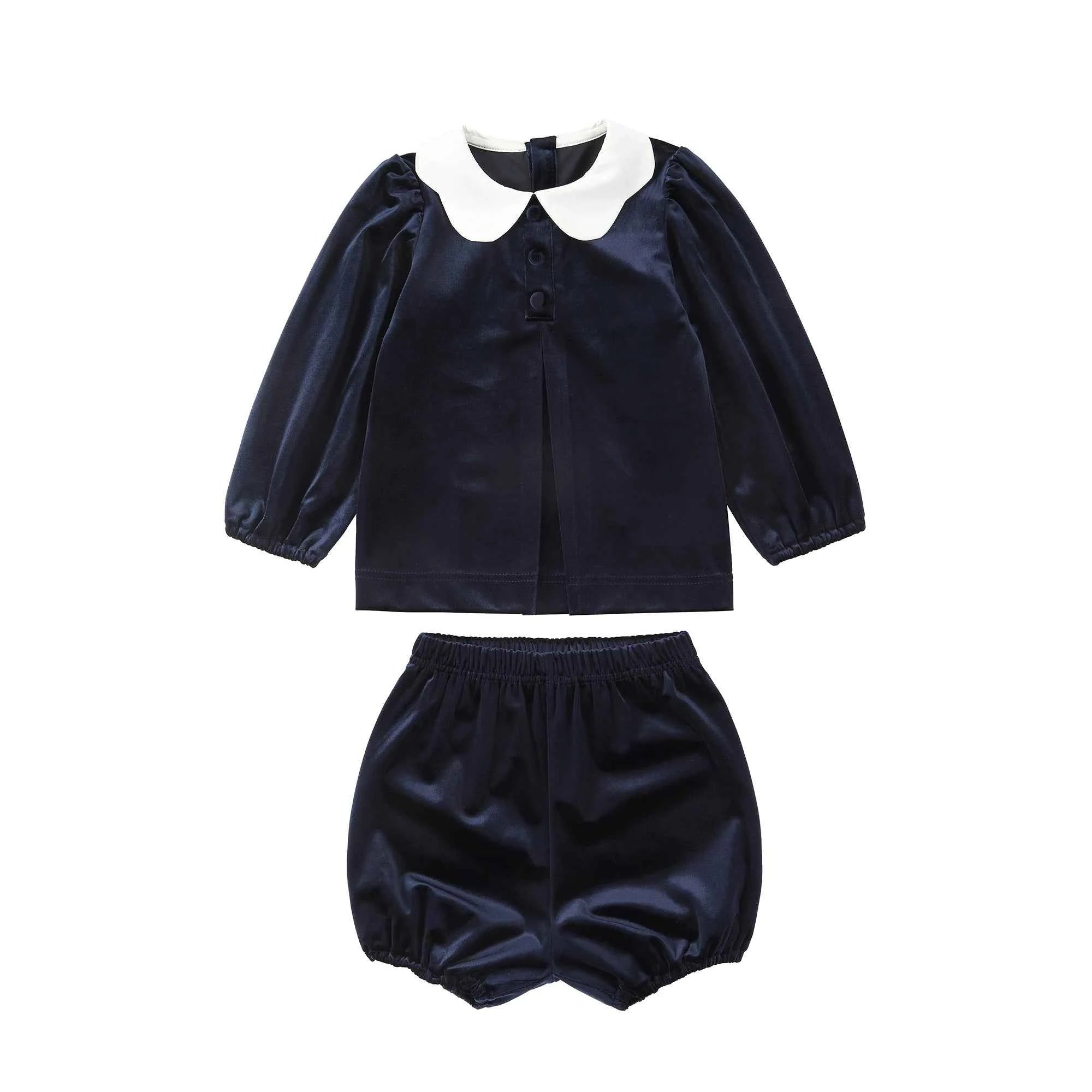 AP AW25 Sapphire Collection Girls Velvet Dress Baby Kids Set Floral Sweater Boys Overalls Brothers Sisters Family Matching