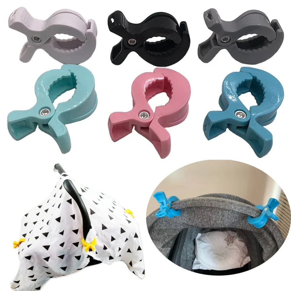 2pcs Baby Stroller Accessories Baby Stroller Clamp Alligator Clip Pram Peg Portable Stroller Hook Baby Car Seat Clips Toddler