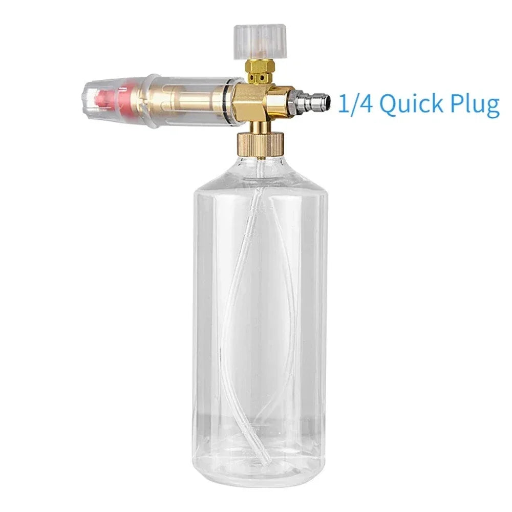 1L Car Washer Water Gun Cleaning Foam Generator Snow Foam Lance 1/4" Quick Release Nozzles for Parkside Karcher Daewoo Lavor