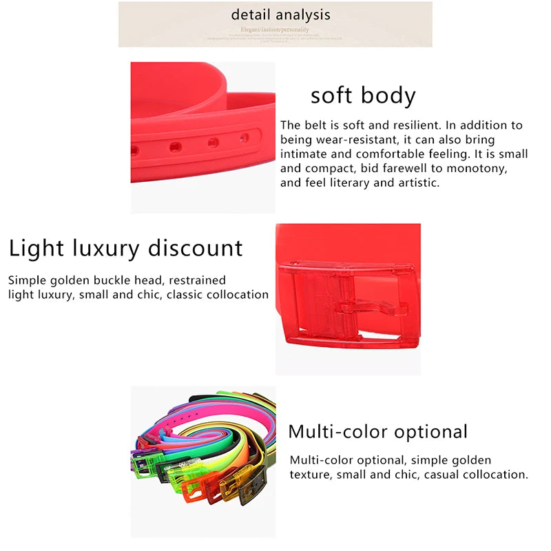 Candy Type Fashion Men And Women Lovers General Belt Silica Gel Plastic Defence Allergy Environmental Protection