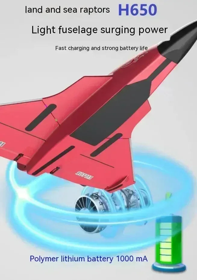 New H650 Raptor Water Land Air Fixed Wing Foam Waterproof Aircraft Brushless Motor Radio-controlled Aircraft Electric Aircraft