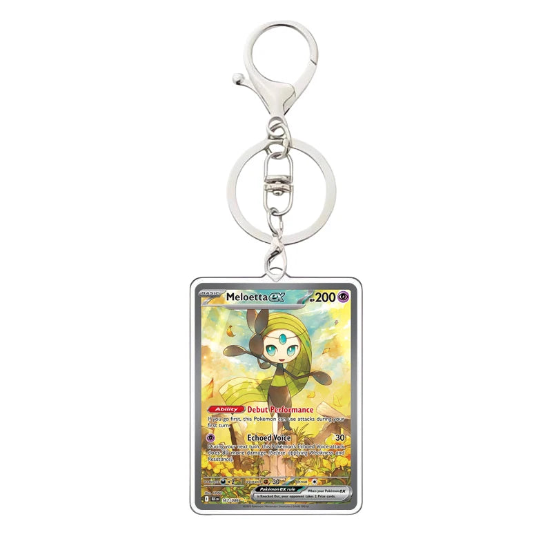 Pokemon PTCG Acrylic Keychain English Version Sv11B W Sar Bwr Reshiram Zekrom Victini N Acrylic Card Keychain Pendant 3.4X5.2Cm