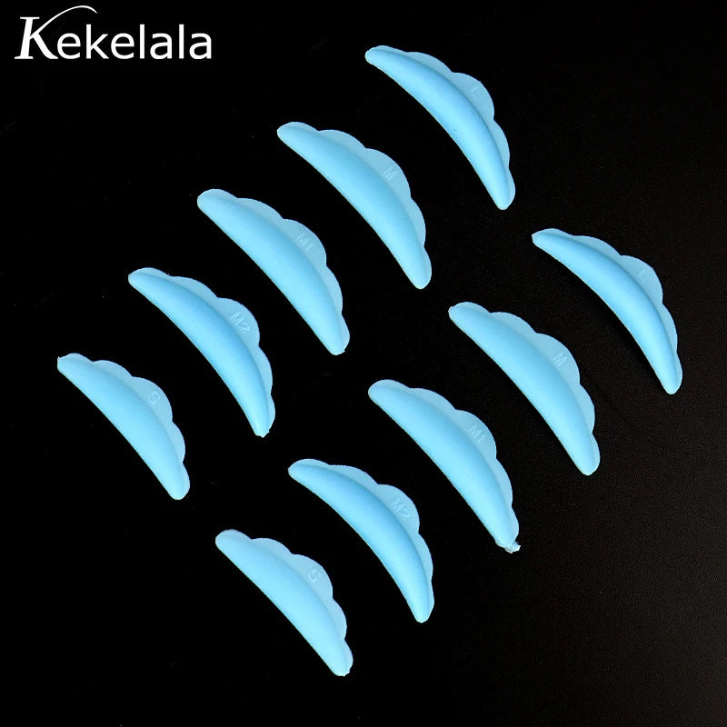 10Pcs Reusable Eyelash Lifting Kit Silicone lamination Pad Eyelash Perm Rods 3D Eyelashes Extension Curler Pad Makeup Tool