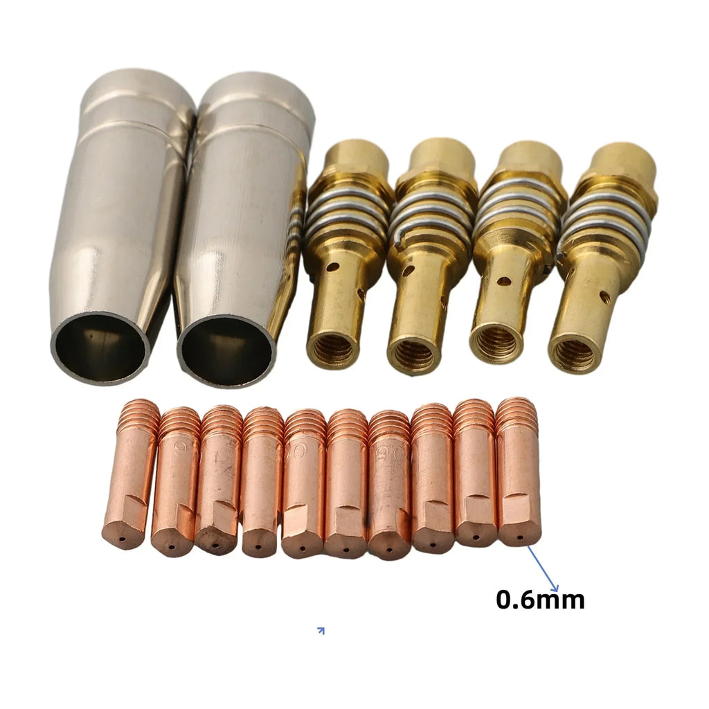 Mig Welding Machine Contact Tips Kit 0.6-1.2mm M6 Nozzle For MB-15AK Welding Torch Nozzles Welder Holder Gas Tools
