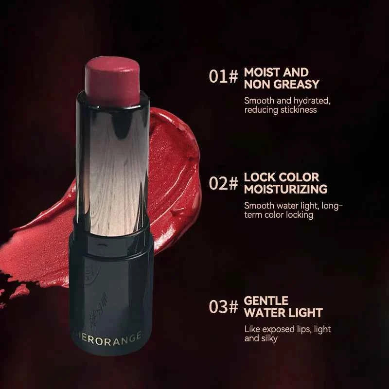 Lipstick Red Brown Lipstick Waterproof Moisturizing Mirror Lipstick Lip Gloss Natural Long-Lasting Makeup Valentine's Day Gift