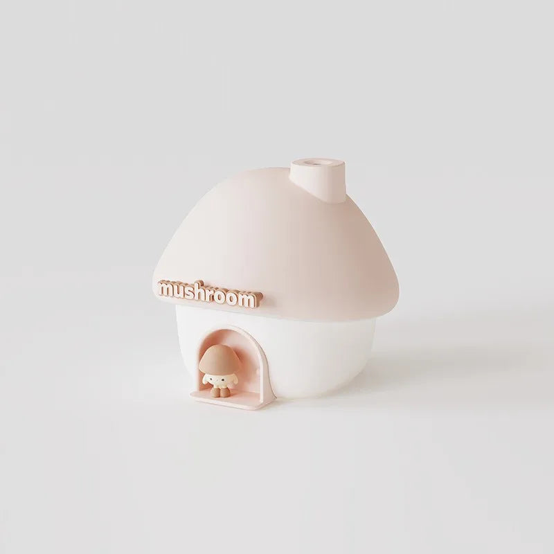 Cartoon Air Humidifier 300ml Mini Essential Oil Aroma Diffusers Colorful Lighting Cute Mushroom House Home Ultrasonic Humidifier
